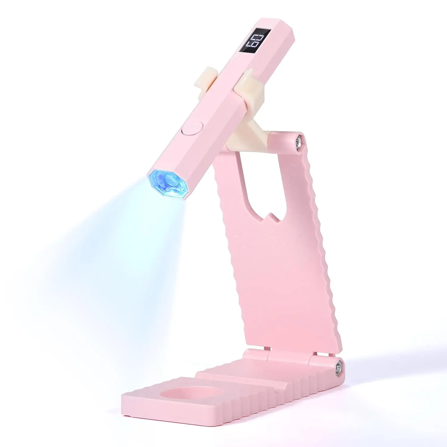 Portable UV LED Nail Lamp with Countdown Timer, Rechargeable Cordless Flash Cure Light for Gel Polish, Rhinestone Decoration & DIY Home Nail Care Manicure