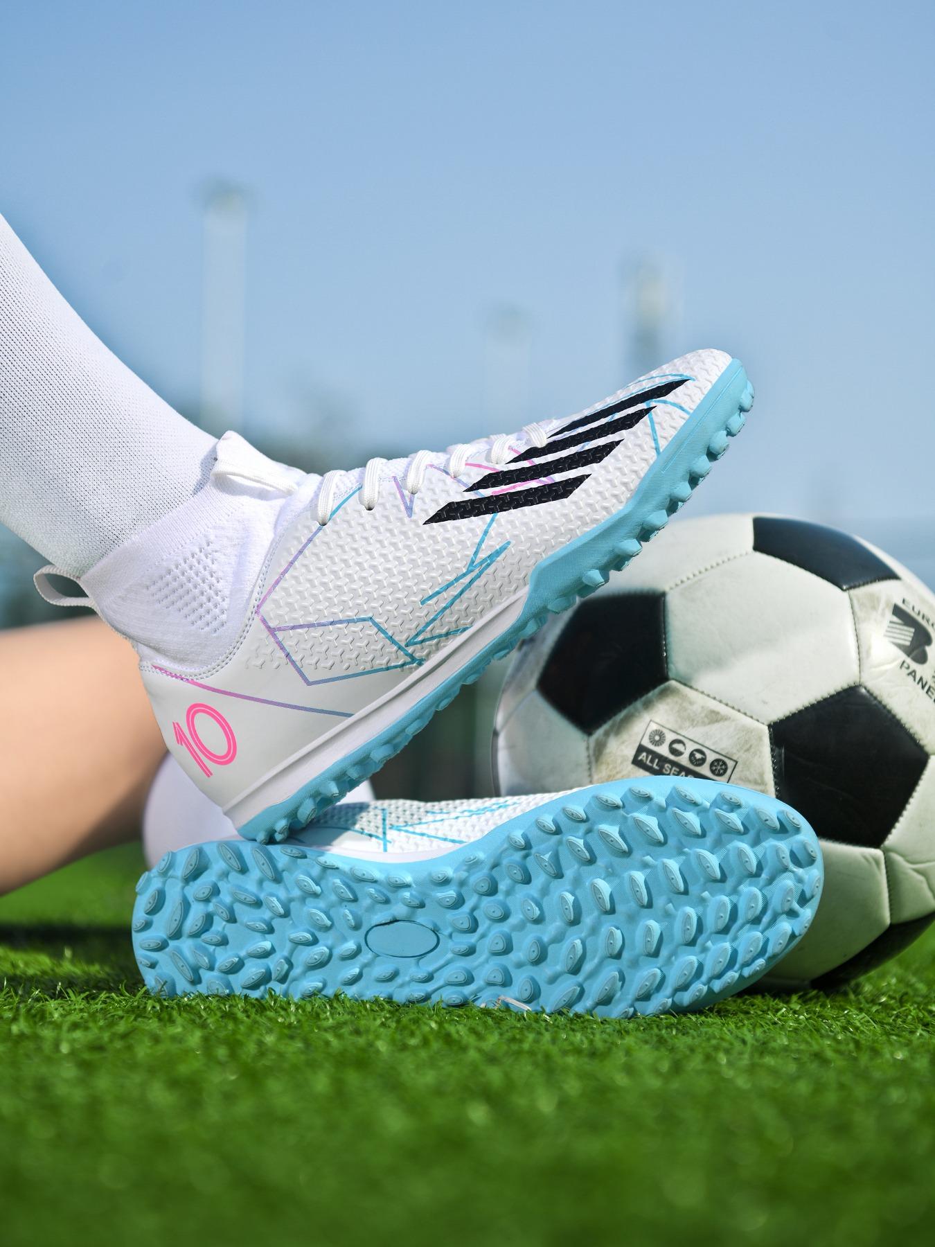 New Unisex Soccer Shoes, World Cup Ag Long Studs Anti-Slip Training Boots, Outdoor Grass Football Cleats, Professional Sports Footwear