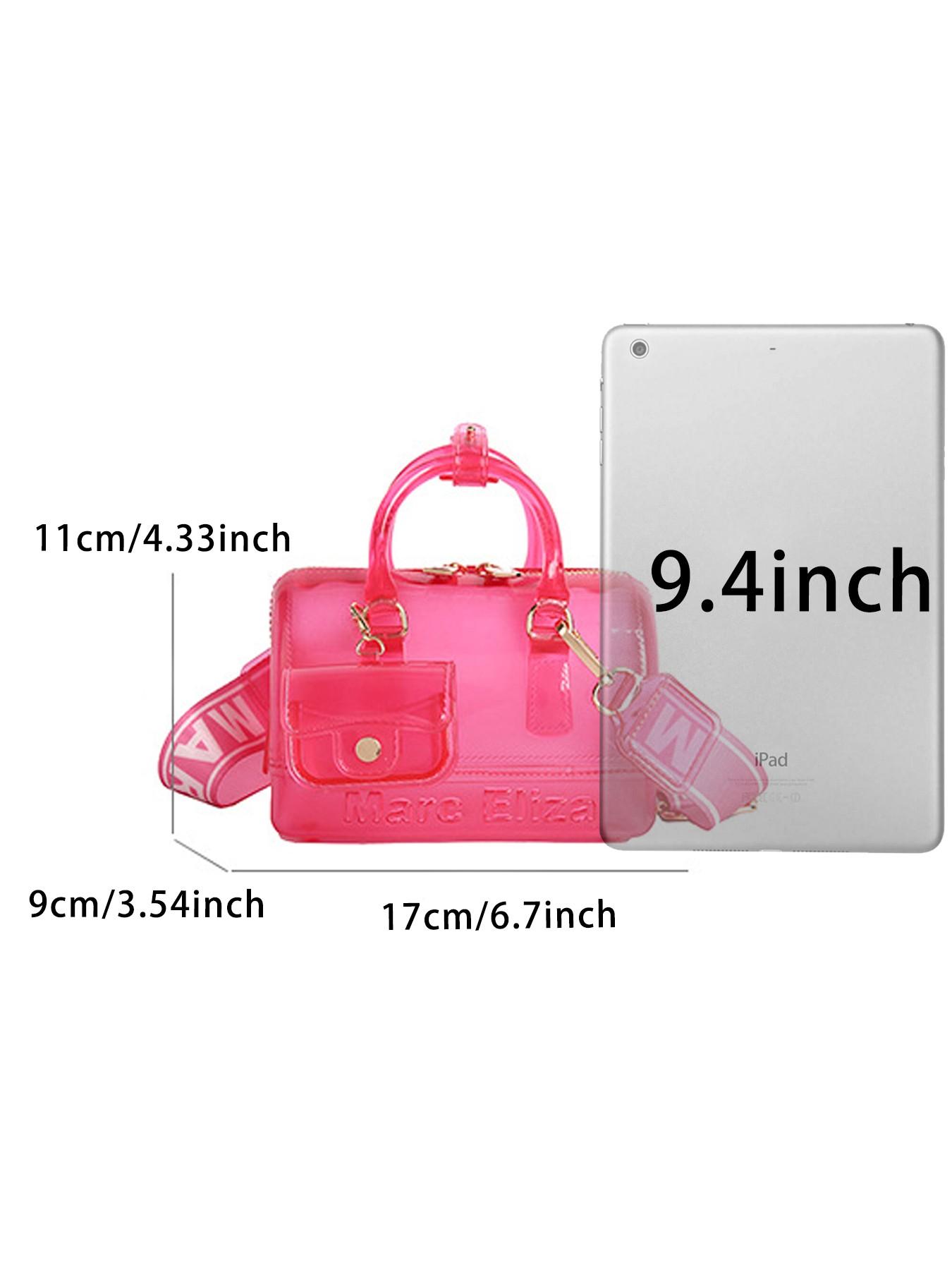 Fashionable 2026 Summer New PVC Transparent Jelly Handbag, Women's Mini Crossbody Bag with Earphone Pouch, Multiple Colors Available, Ideal for Students