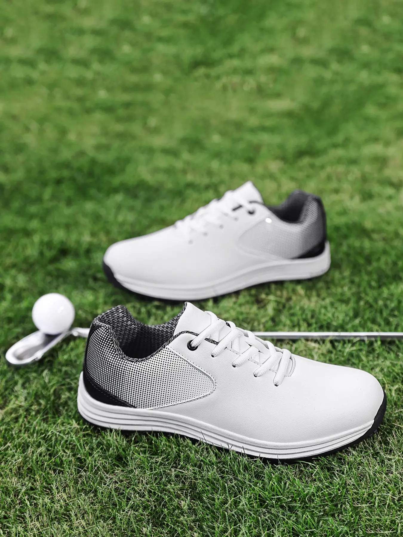 Men's Professional Athletic Golf Shoes, Breathable Lightweight Non-Slip Casual Sports Shoes, Round Toe, Wide Fit, All Seasons, Outdoor Training