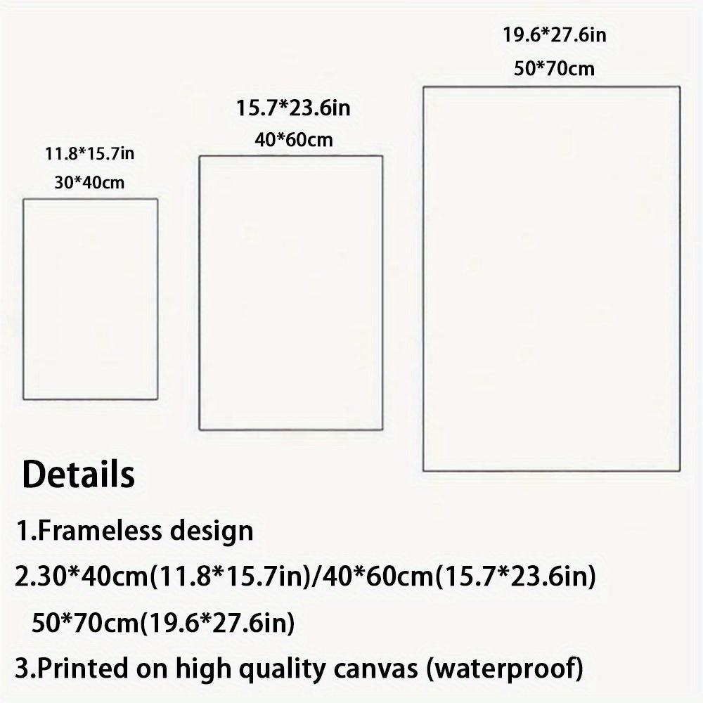 3-Pack Unframed Canvas Art, Abstract Human Body Poster, Romantic Decor, High-Definition Waterproof Print, Modern Home Decoration