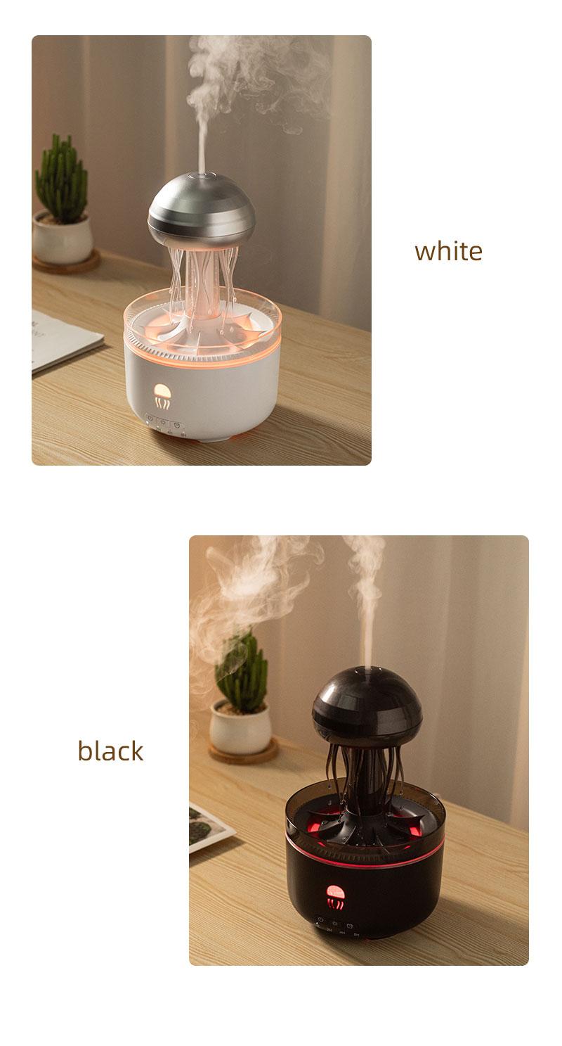 mechanical jellyfish aromatherapy machine household rotating raindrop humidifier desktop colorful atmosphere light diffuser Aromatic Multifunction
