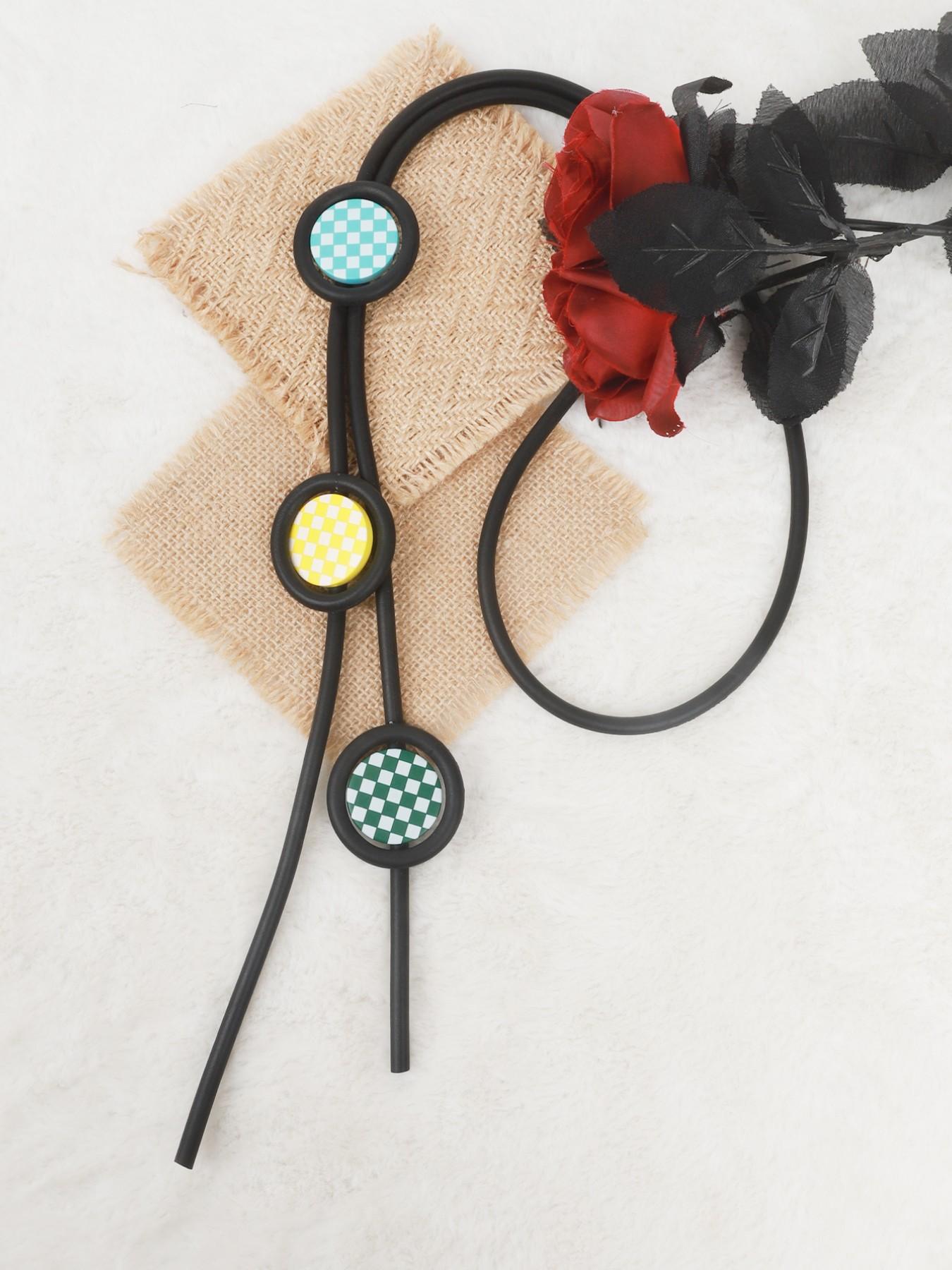 Fashionable Plaid Pattern Accessory, Casual Chic Women's Jewelry, Modern Style Daily Wear Necklace, Perfect for Office and Dates