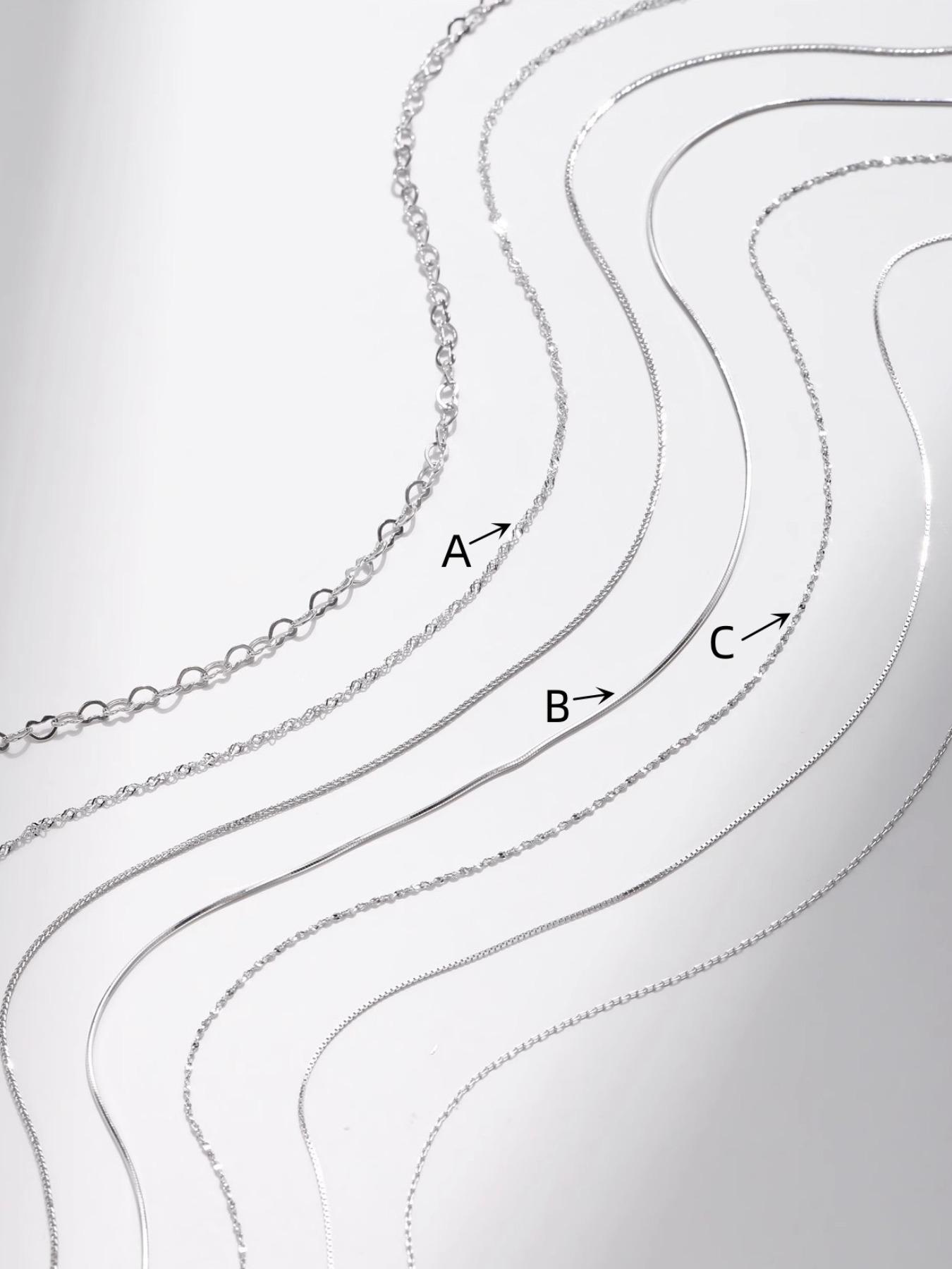 925 Sterling Silver Elegant Chain Necklace, Fashion Jewelry for Party, Daily Clothing Decor, Trendy All-match & Exquisite Jewelry for Birthday Gift, Cuban Chain, Cuban Chain Link