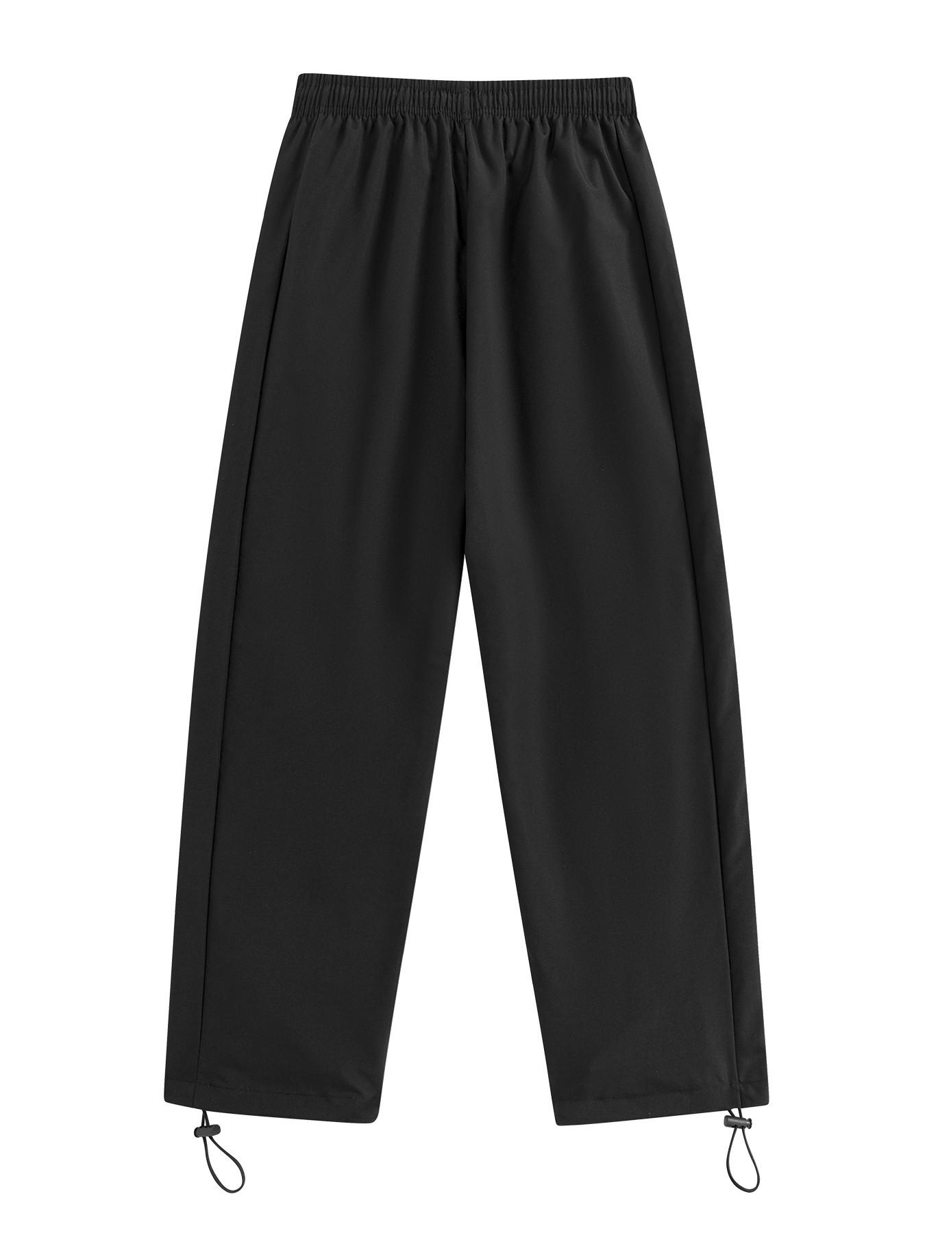 Vintage Streetwear Men Side Stripe Track Pants Drawstring Elastic Waist Adjustable Hem Minimalist Wink Smiley Face Graphic Print Daily Casual Sport Trousers