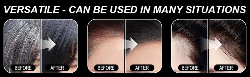 Hairline Powder for Bald Spots, Eyebrows, Beard Line, Light-Blonde Hair Fibers for Thinning Hair Shadow Powder Root Cover Up (Black) Haircare Cosmetic