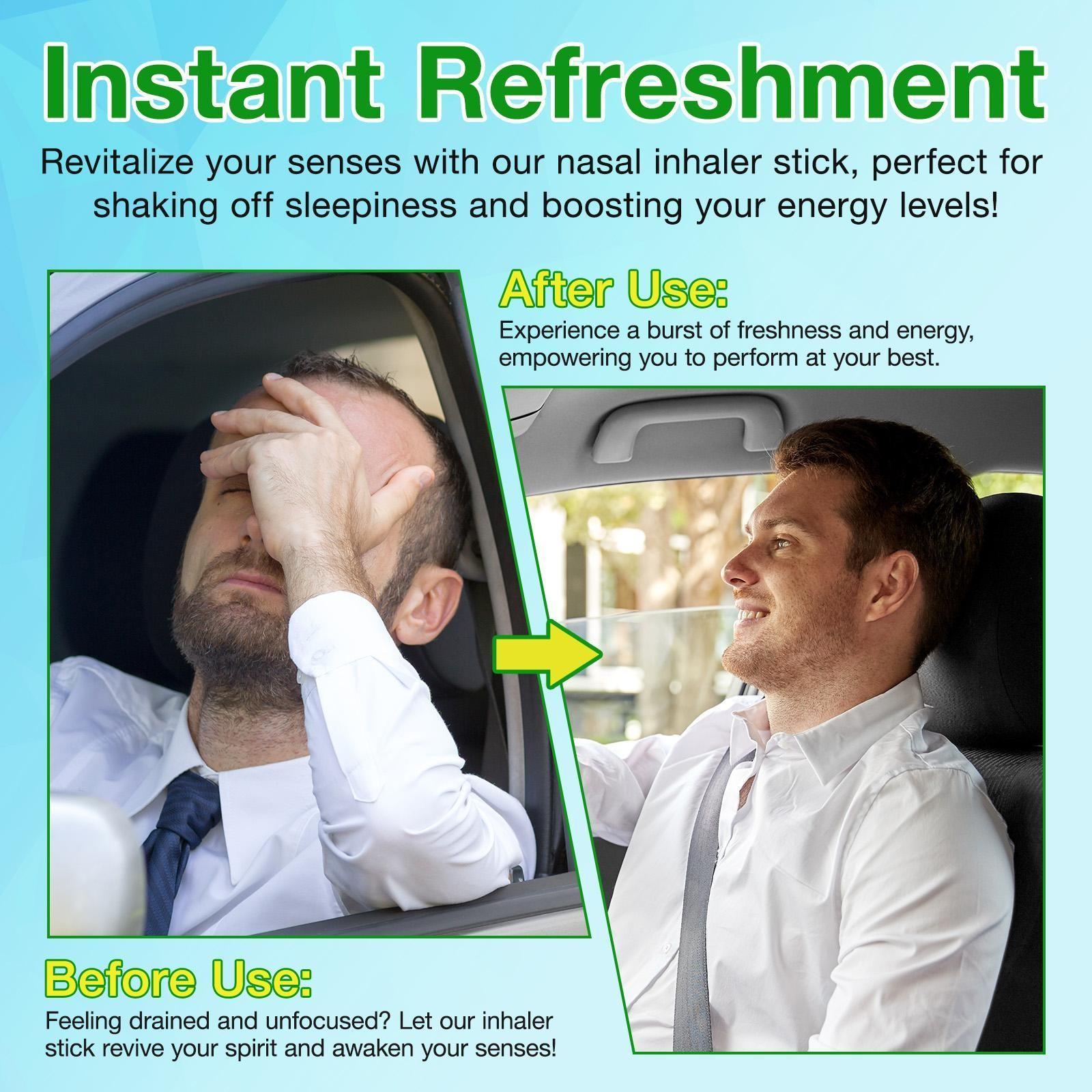 ELAIMEI Refreshing Mint Energy Stick, infused with cooling mint extracts, offers a refreshing and invigorating experience in the summer. Ideal for driving, studying, working, or when feeling car sick, it’s easy to carry.