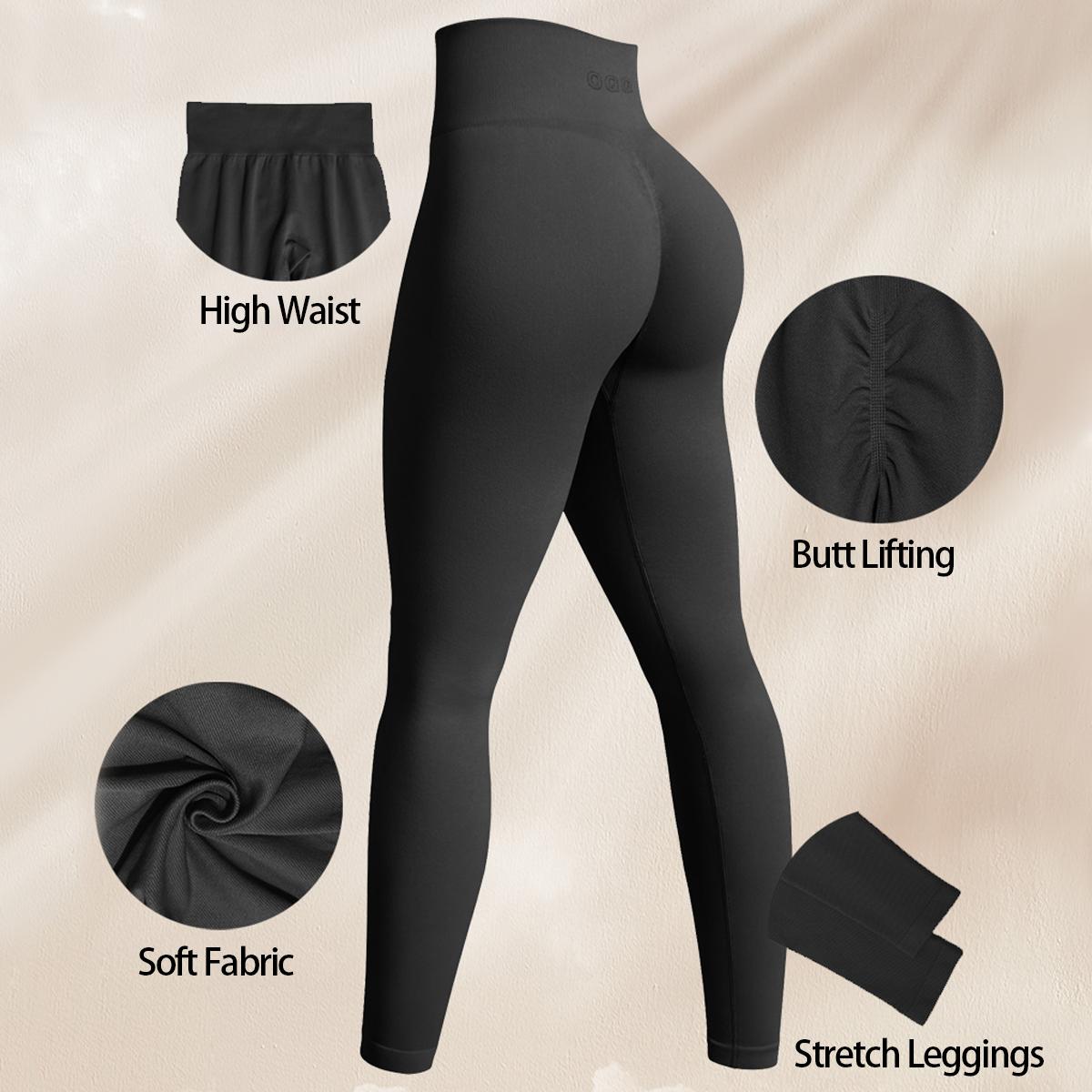 OYV Women's Yoga Leggings Seamless Workout High Waist Butt Liftings Athletic Exercise Yoga Leggings For Women