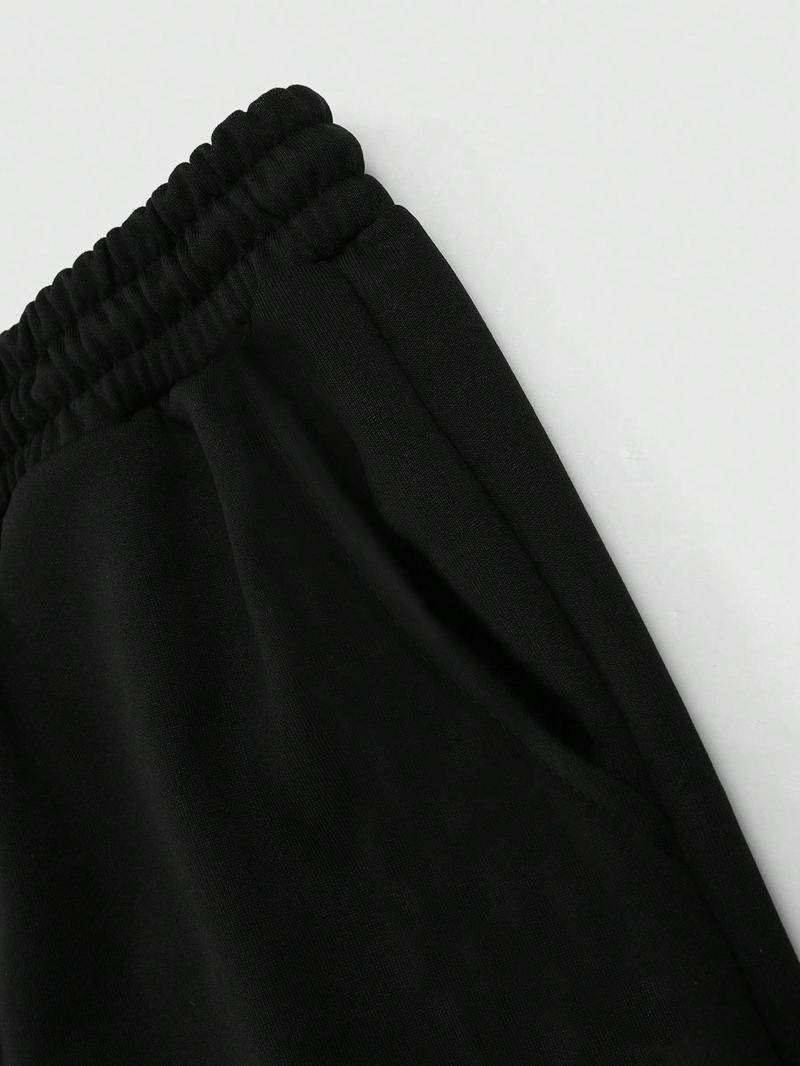Unisex Minimalist Ultra-Baggy Wide-Leg Sweatpants – Solid Black, Premium Heavyweight Fabric, Relaxed Oversized Fit, Modern Urban Casual Aesthetic, Perfect for Effortless Street Style, Durable & Versatile, Ideal for Daily Wear/Minimalist Outfits
