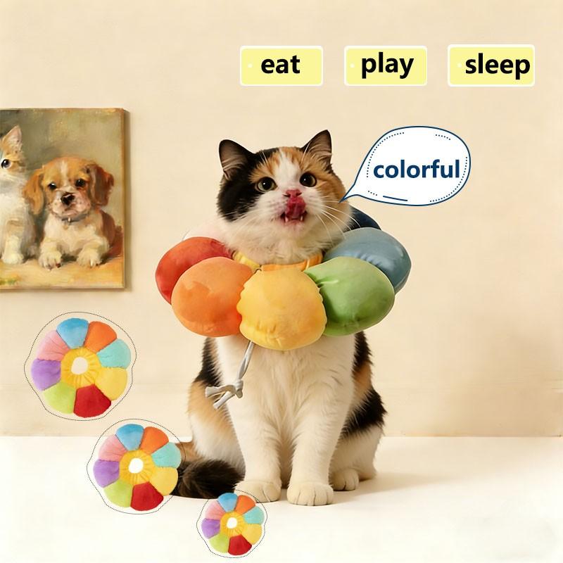 2-Pack Soft Elizabethan Collar, Anti-Licking & Scratching Head Harness, Cat & Dog Universal, Summer Lightweight Breathable, Post-Neuter Neck Guard