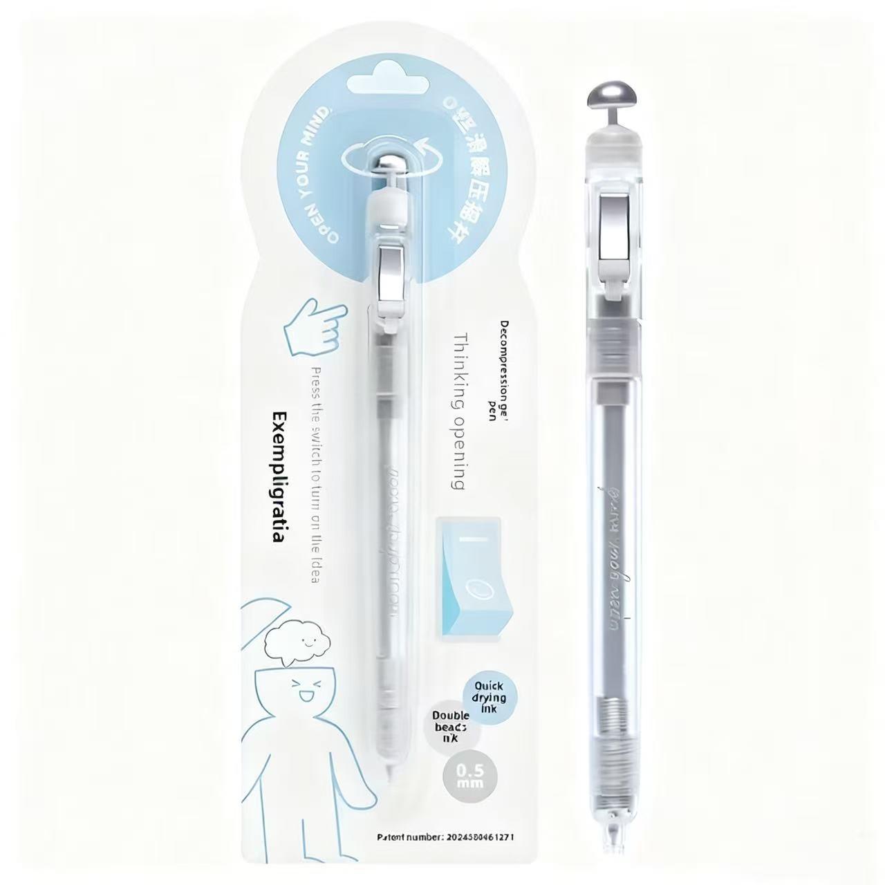 Stress Relief Exam Prep Pen, Fine Point Writing, Quick-Drying Ink, Durable Plastic Body, Ideal for Students & Office Use
