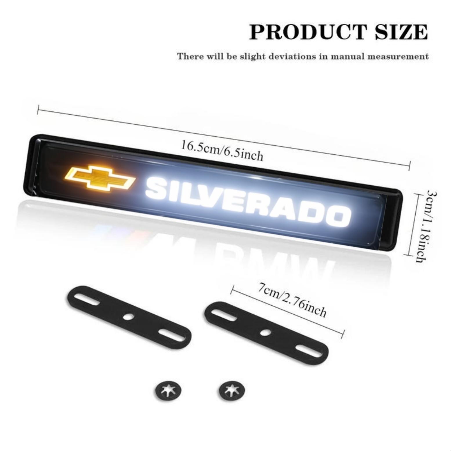 LED Front Grille Emblem Light for Chevrolet Silverado 1500/2500, No Drilling Installation, Plug-And-Play, Enhance Pickup Style