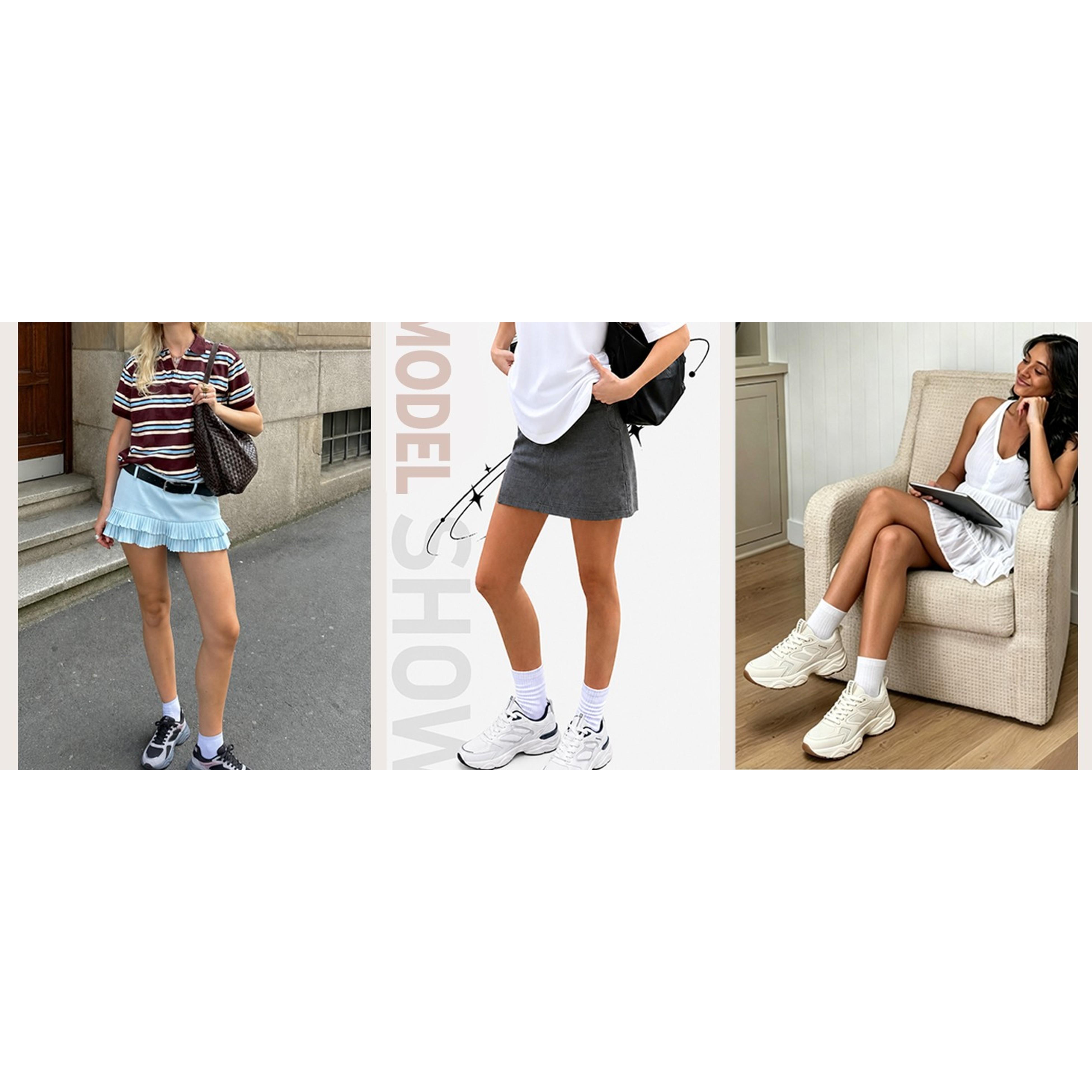 Women's Fashion Chunky Sneakers Tennis Shoes for Gym Workout(Gift)