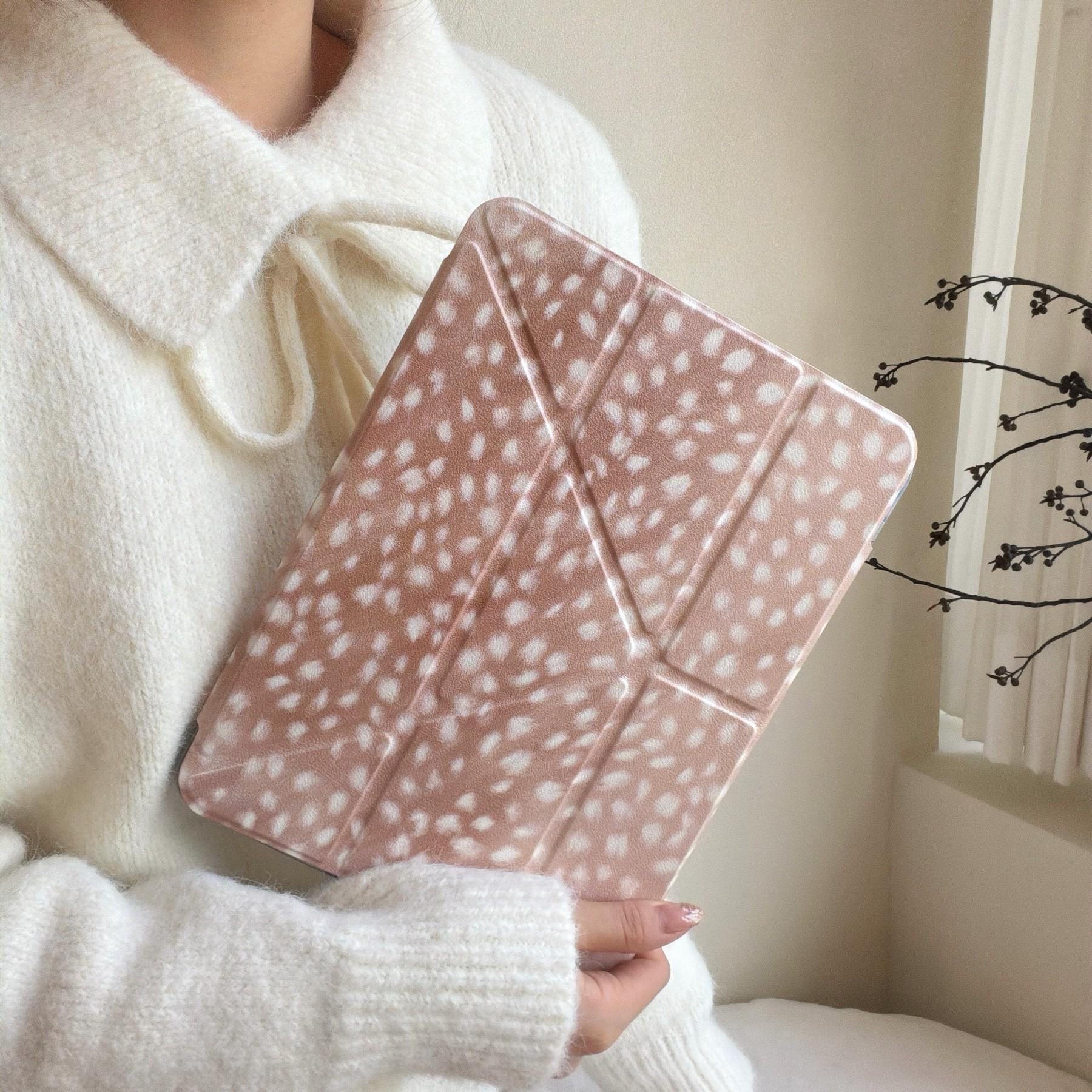 Autumn Winter Deer Spot iPad Case, Pro 11/13 Inch Air 6, Mini 7, Pro 12.9 Inch Acrylic Anti-Drop Protection Cover