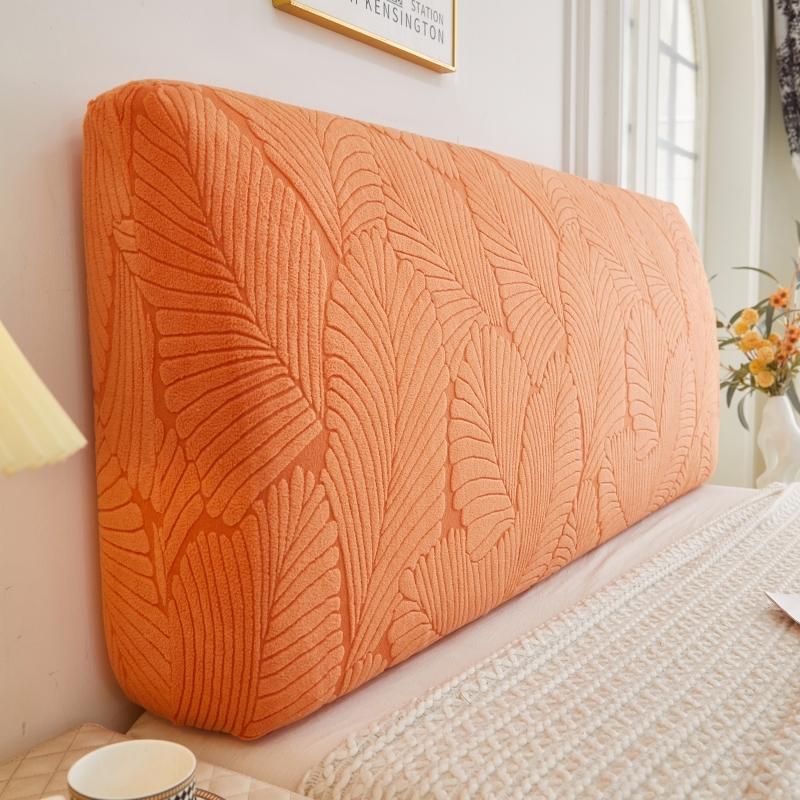 1pc Modern Minimalist Large Leaf Pattern Headboard Cover, All-Around Dustproof & Stain-Resistant, Soft Washable Universal Headboard Protector