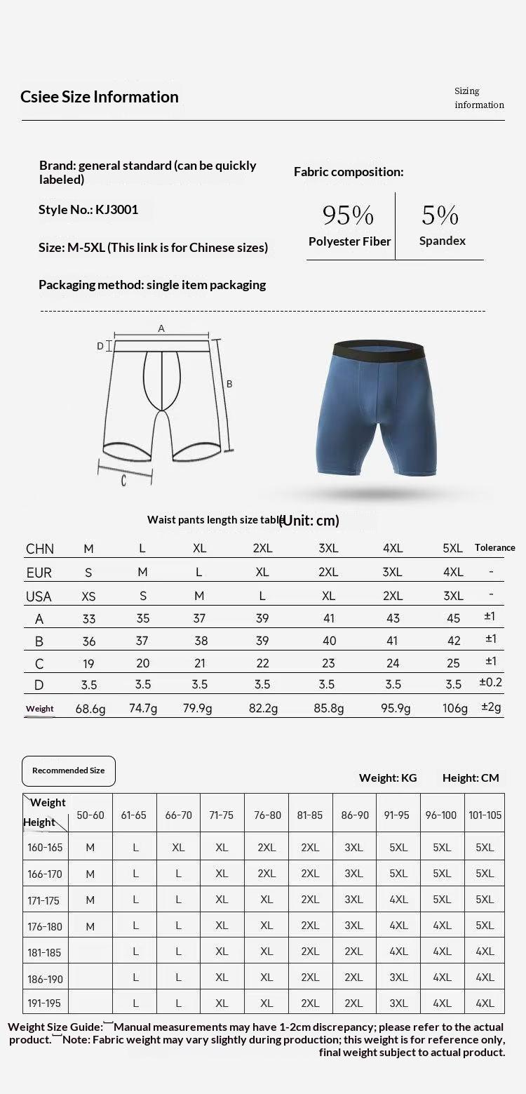 6 Pack Men’s Long Leg Boxer Briefs M-5xl, No Chafing and Breathable Sport Athletic Underwear, Quick Dry for Gym & Daily Use