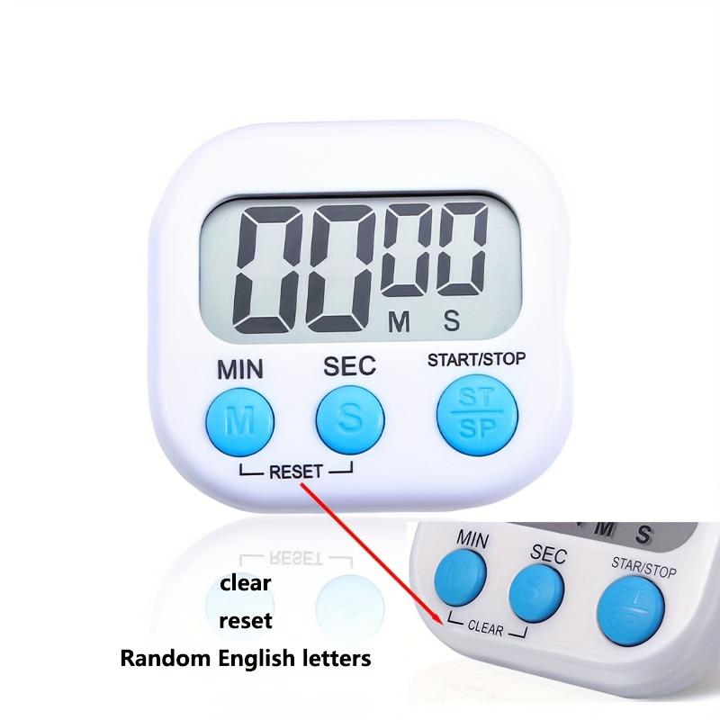 1 piece, multi-function electronic timer, magnetic digital timer, Stainless steel timer, large LCD display, bell/mute switch countdown timer, widely used in breaks, cooking, gyms, timer gifts, apartment essentials, kitchen accessories