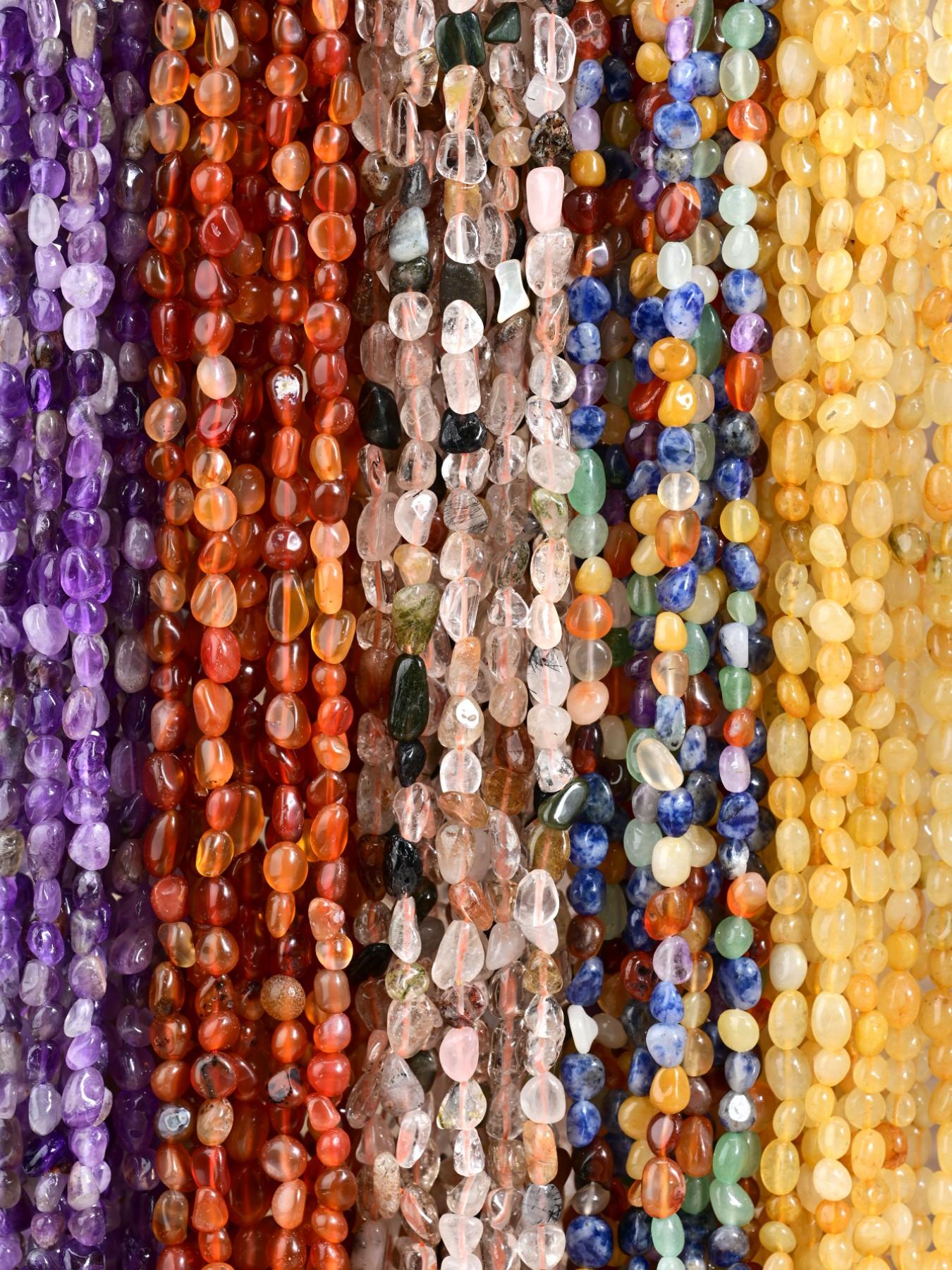 40 cm Natural Citrine Carnelian Amethyst Mixed Crystal Beads, Irregular Loose Beads for Jewelry Making, Handmade Bracelet Necklace Additions, 6x8mm Beads