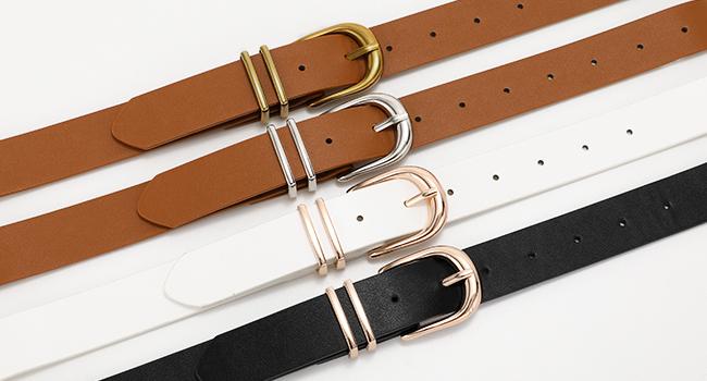 JASGOOD 3 Pack Women Leather Belts  Ladies Faux Waist Belt with Gold Buckle For Jeans Dresses Pants