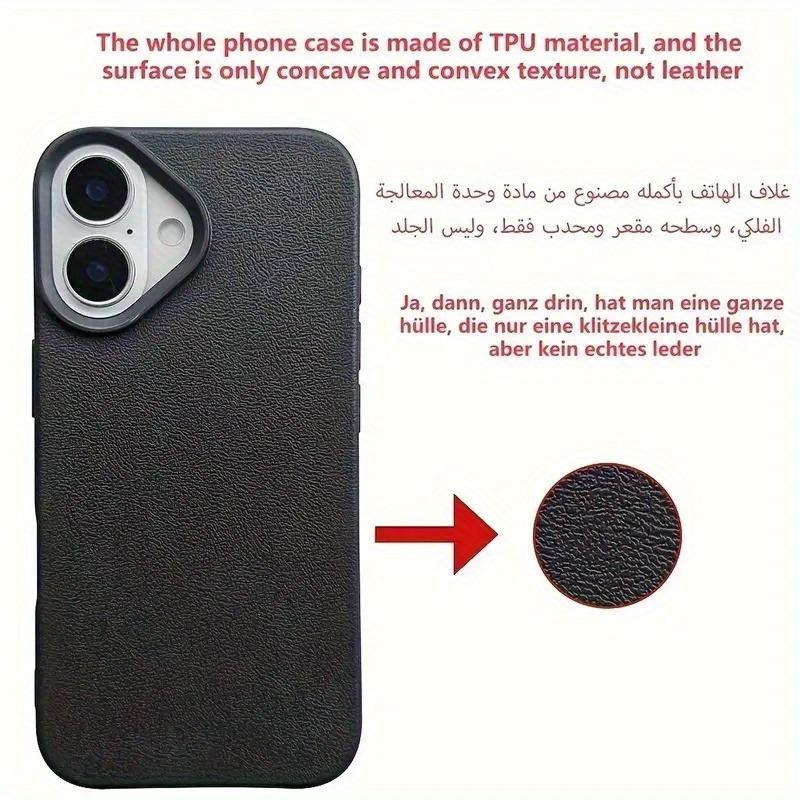 Innovative Lace Edge Phone Case, Lychee Texture Full Coverage Soft Shell, Compatible with Apple Models 11-17 Pro/pro Max