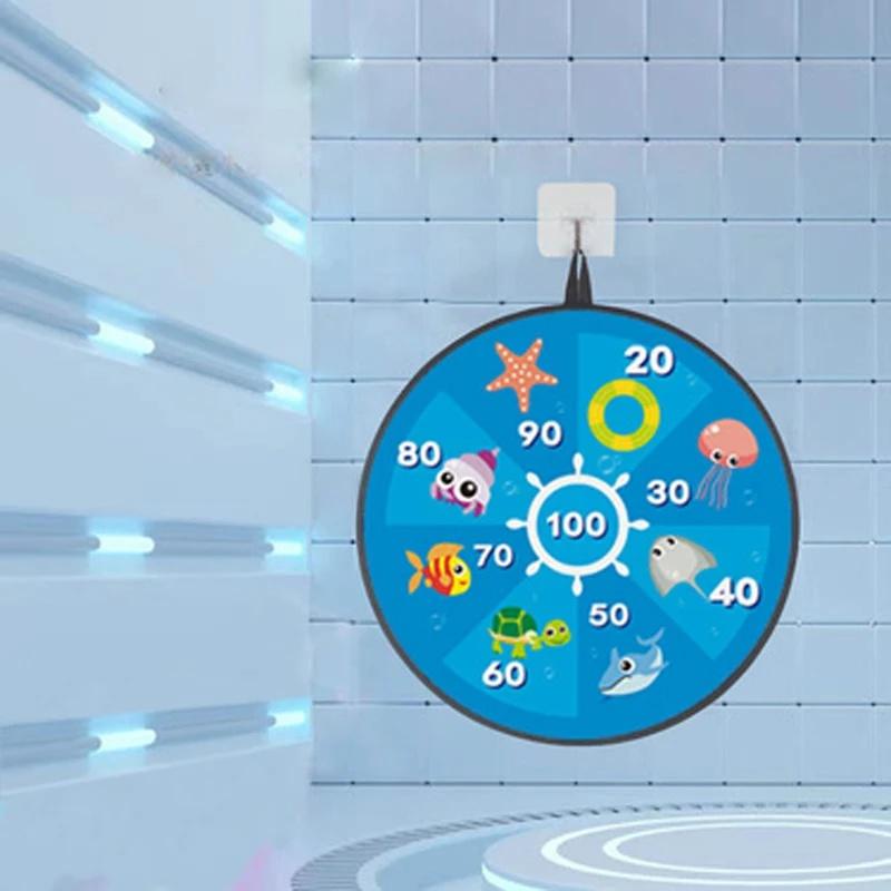 Large Hardboard Kids Sticky Ball Dartboard Set, Indoor Outdoor Family Interactive Throwing Game Toy