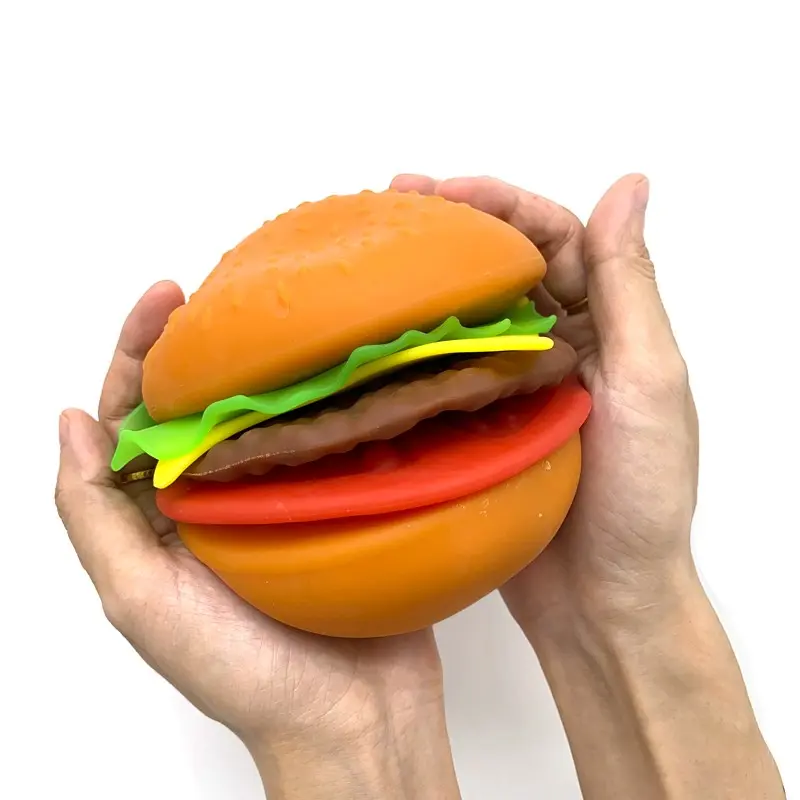 Simulation Giant Burger Stress Relief Toy, Soft Gel Layered Disassembly Squeezing Toy, Fun Desk Decoration Gift for Students and Office Workers