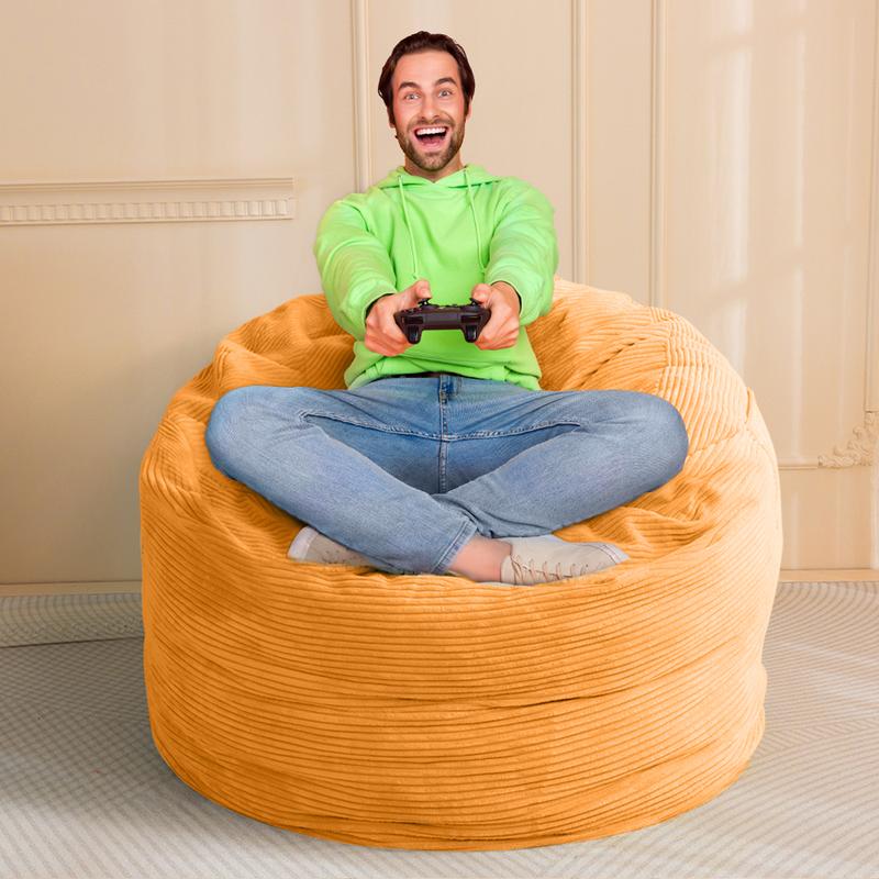MAXYOYO Giant Bean Bag Chair Bed for Adults, Convertible Beanbag Folds from Lazy Chair to Floor Mattress Bed for Reading, Gaming, Napping
