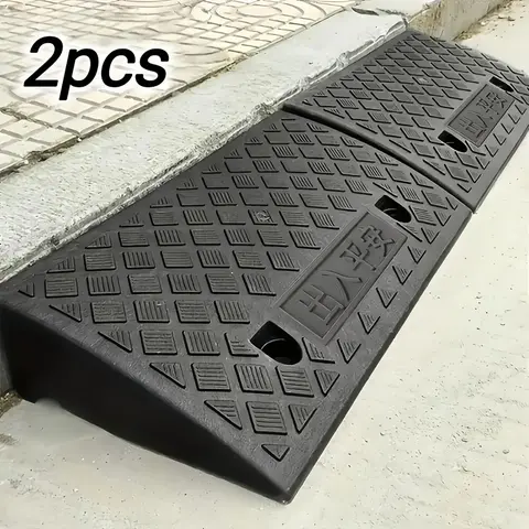 Portable Ramps, Durable Material with Non-Slip Surface, Ideal for Cars Motorcycles and Pets, Easy to Use for Loading and Unloading, 2 pcs, 5 cm Height, Essential for Accessibility