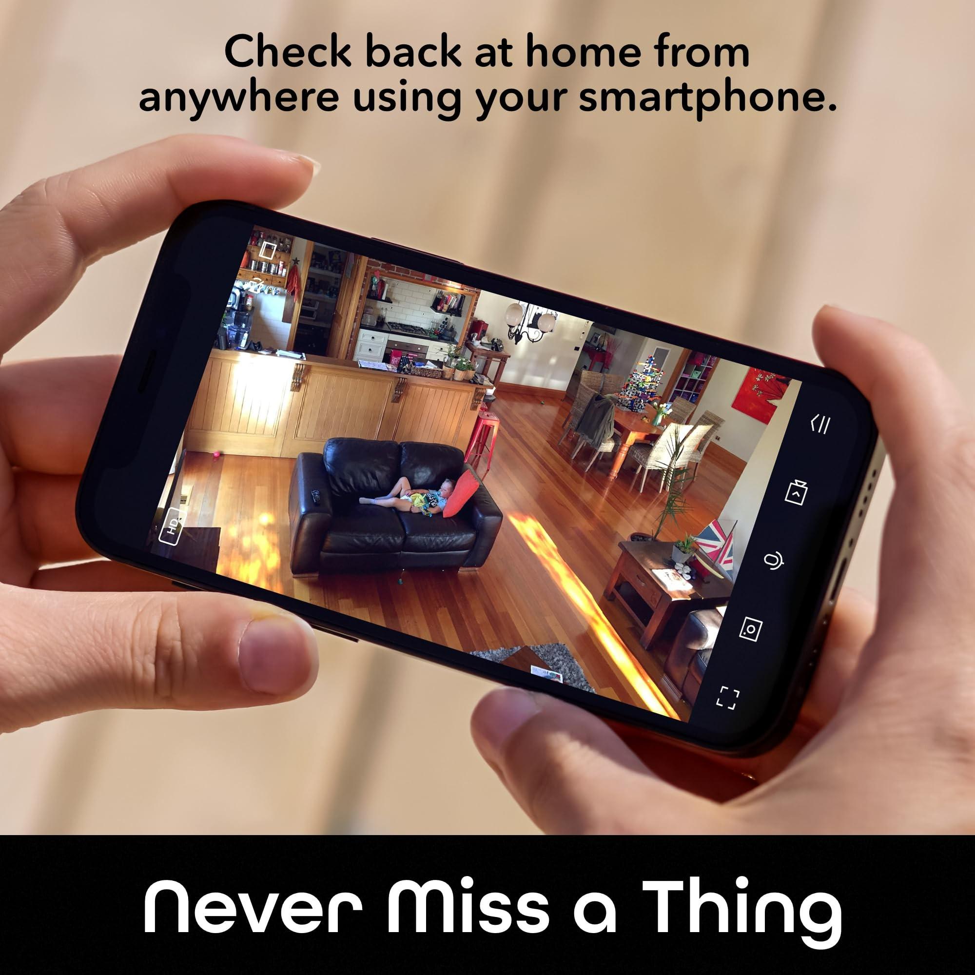 Smart Indoor Security Camera 1080P HD, Motion Alert, Two-Way Audio, Night Vision, Compatible with Alexa and Google Home