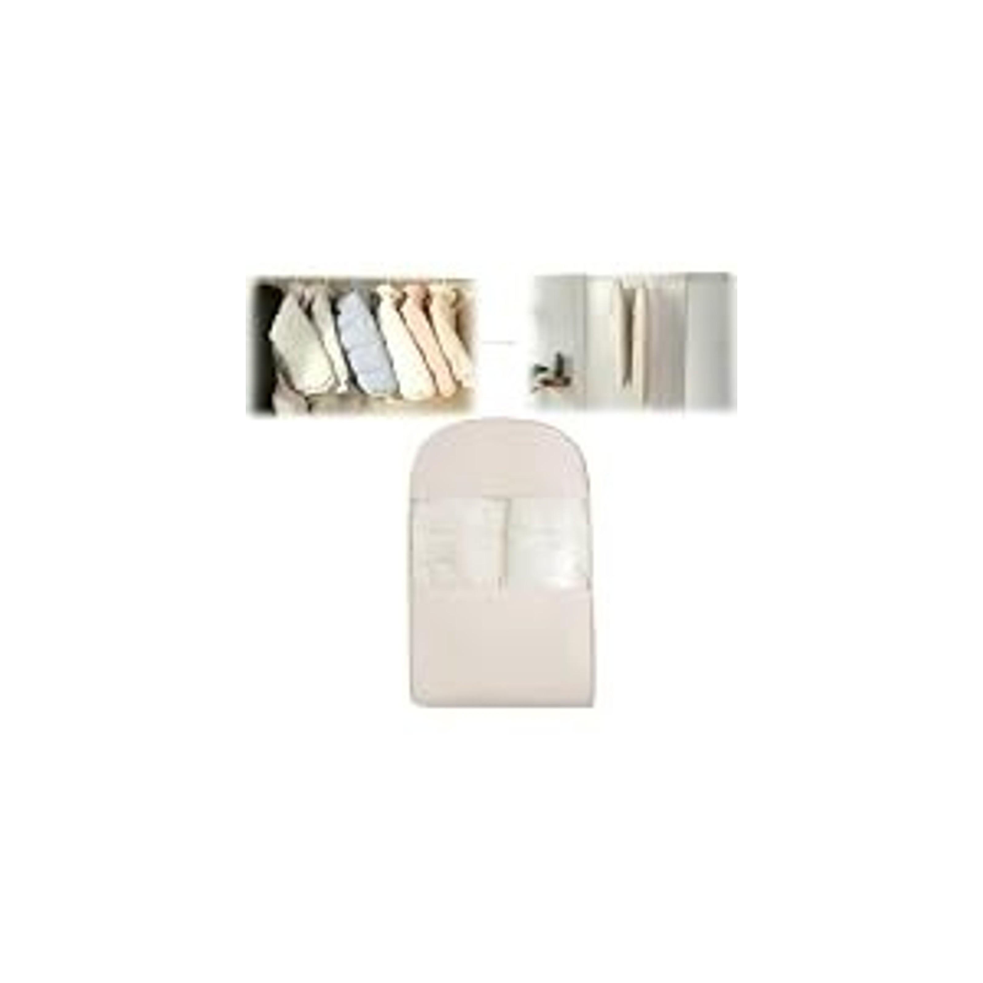 Space Saving Hanging Garment Bag with Self Compression Zipper, Update Space Saver Clothes Storage Organizer, Dust Cover Clothes Bags for Down Coat Suit Dress or Jacket (Beige, XL)