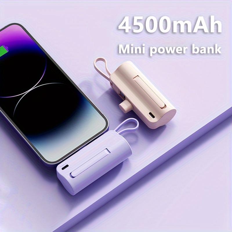 Portable Mini Emergency Capsule Charger, 4500mAh power bank, LCD Display Power Bank for iPhone & Android System Phones & Tablets, compatible for iPhone17 16 15 14 13 12 Pro Max Plus