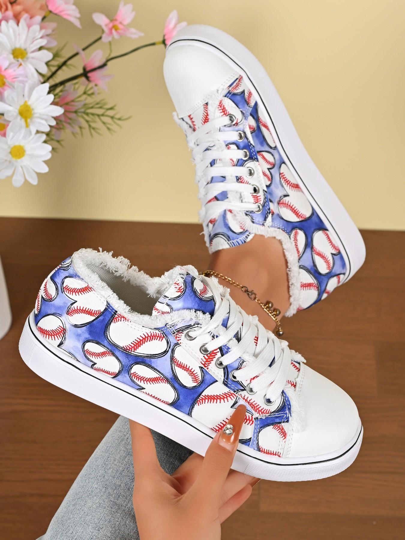 Women's Fashion Multi-Pattern Casual Shoes, Faux Fur Trim Canvas Sneakers, Breathable Outdoor Wear, Versatile Women's Footwear