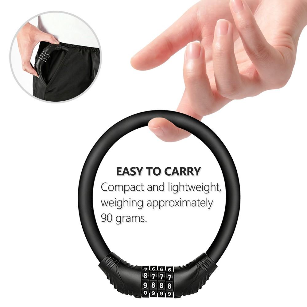 4-Digit Resettable Combination Bike Lock, Bicycle Password Lock, Lightweight & Portable, Multi-Color for Bikes, Helmets, Motorcycles, Scooters, Cabinet, and Gates.