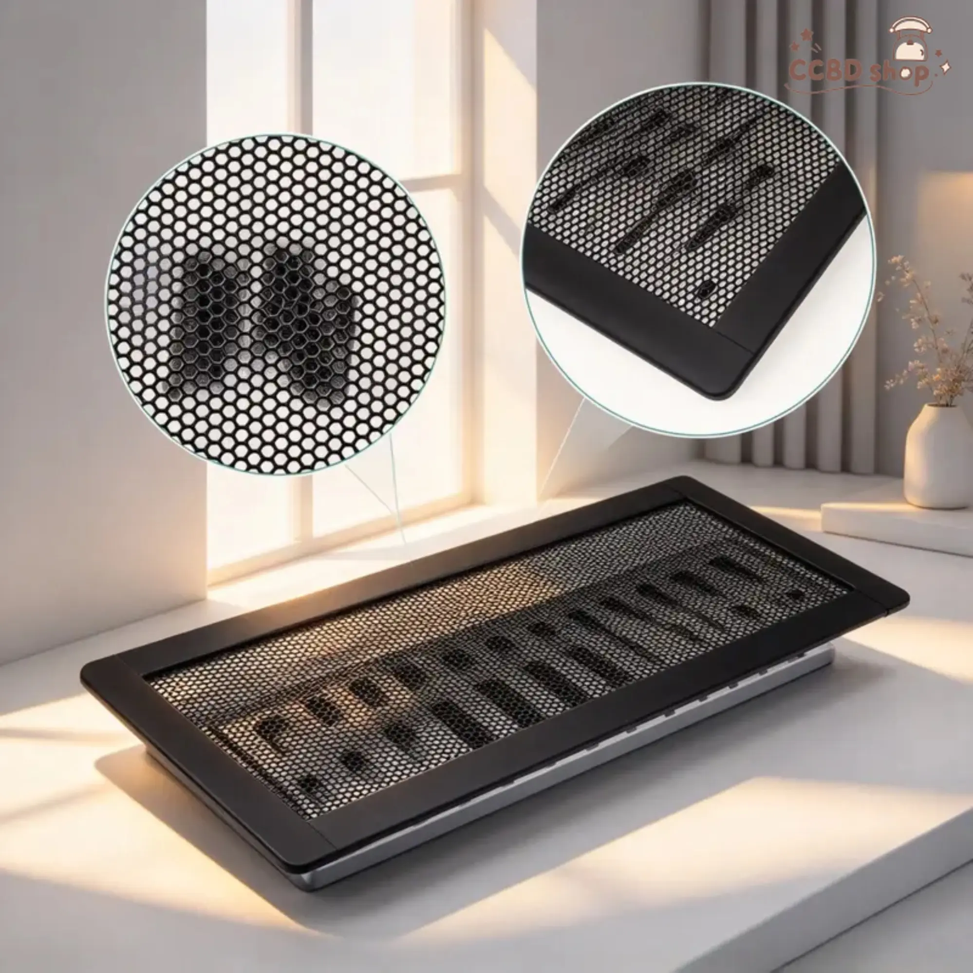 4PCS Magnetic Vent Covers, Removable Washable Air Vent Filters for Floor and Ceiling Registers, Dust Pet Hair Debris Protection, Easy Install Quiet Airflow for Home, Office and HVAC Use
