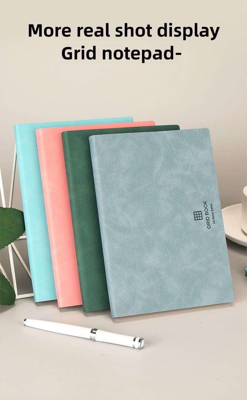 A5 Grid Notebook, Multifunctional Graph Paper Journal, Ideal for Students, Math & Engineering, Drawing Sketchbook, Writing School Supplies, Durable Drawing Notebook