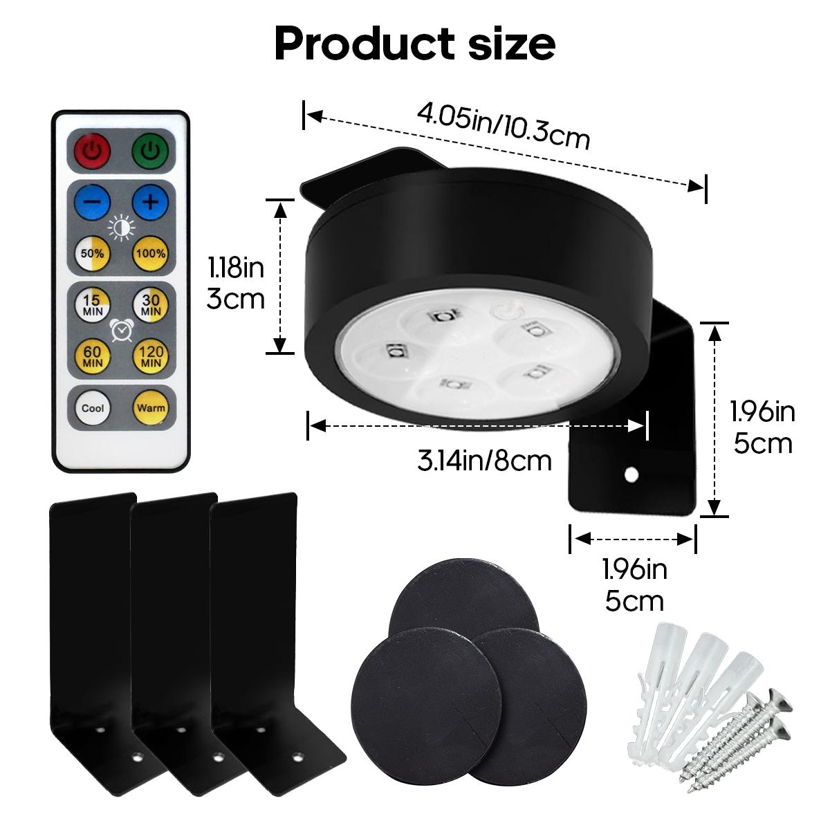 Wireless LED Wall Light Art Display Lamp, Remote Dimming and Timer, Light Dimmable, 3 Lighting Modes, Frame Art Portrait, Picture Frame Light, Ceiling Decorative Disk Lamp