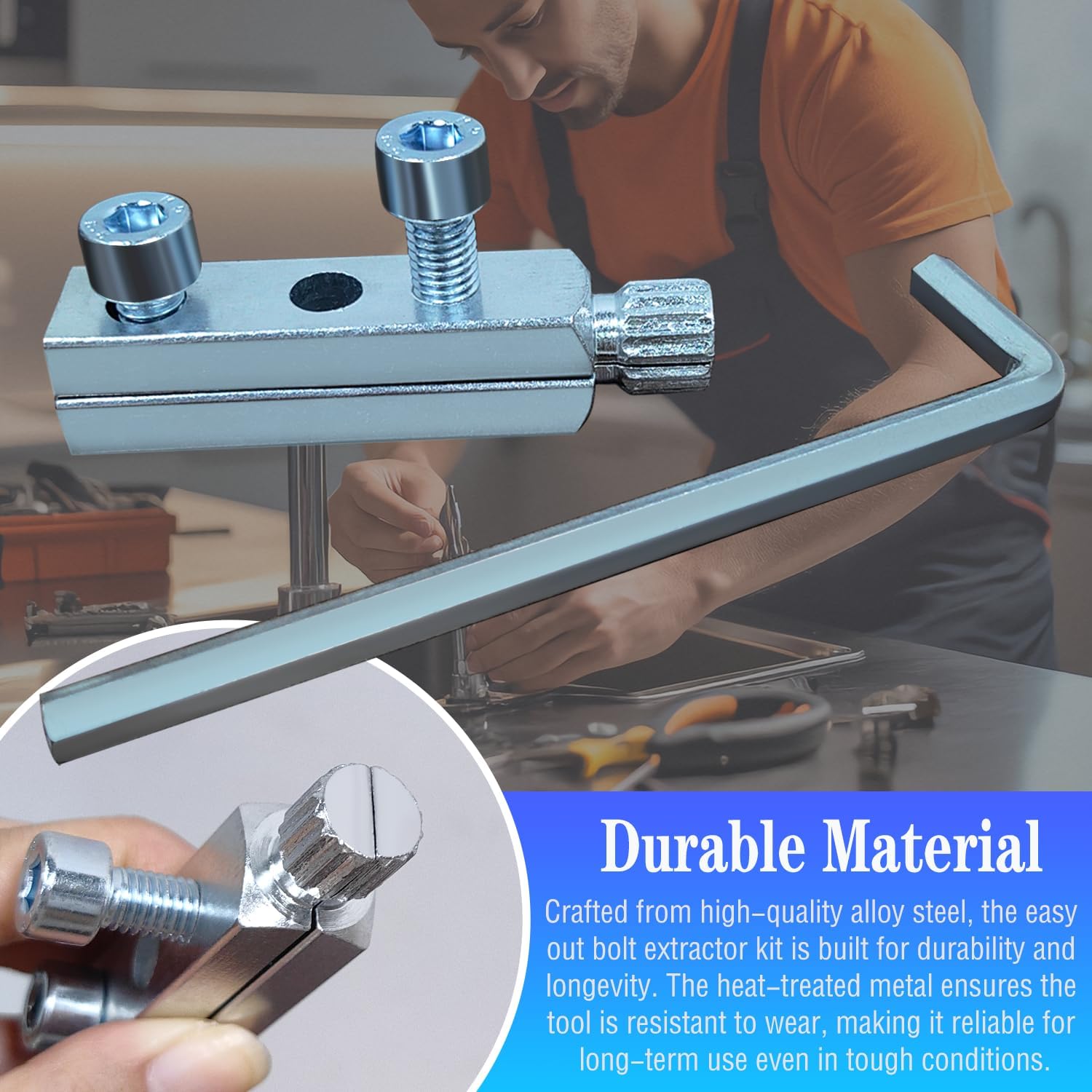 Broken Head Screw Extractor Faucet Angle Valve Wire Extractor for Sink Valve,Pipe Extractor Set,Easy Out Allen Screw.