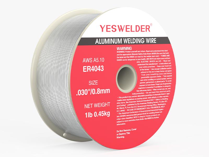 YESWELDER ER4043 .030"/.035" Diameter 1LB Spool Silicon Aluminum MIG Welding Wire