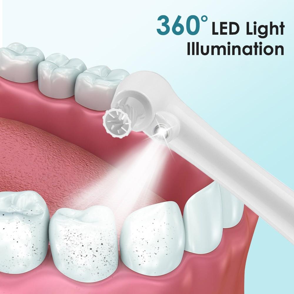 Electric Tooth Polishing Device with LED Light, 5 Modes Teeth Cleaning Tool, Efficient Oral Care, Portable Design, Ideal for Daily Use