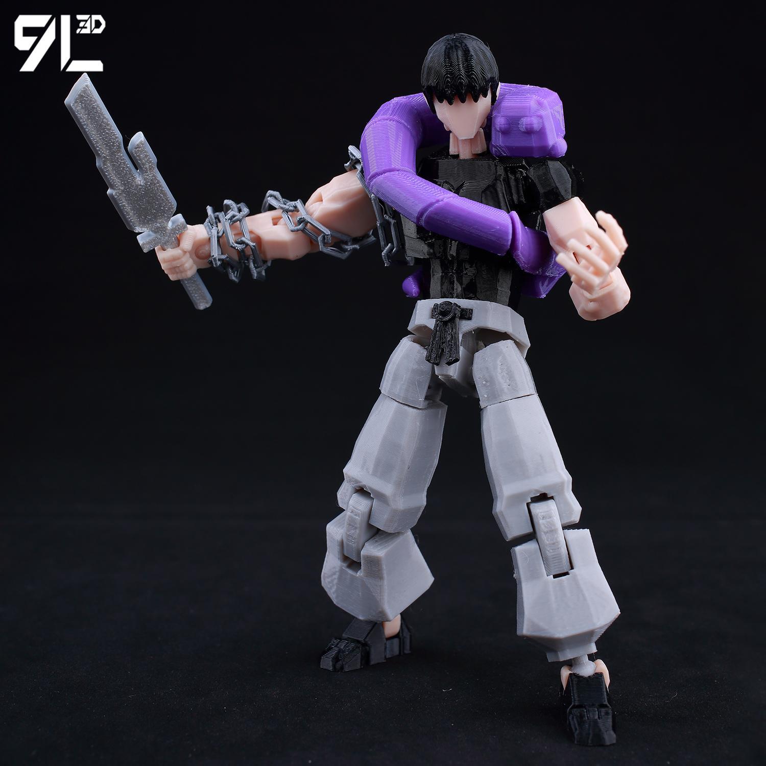 9L3D Printed Jujutsu Kaisen Fushiguro Toji Anime Multi-Jointed Shapeshift Toys Action Figures Mannequin Model Ornaments Gift Toy