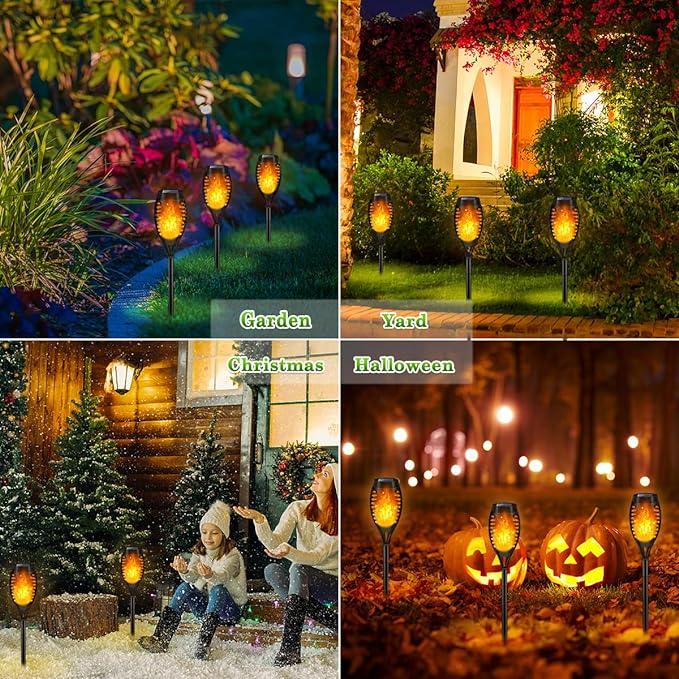 Upgraded Larger Solar Torch Lights, Waterproof Outdoor Dancing Flames Light, Flickering Flames Garden Lights, Landscape Decoration Pathway Patio Lights Upgraded Larger Solar Torch Lights, Waterproof Outdoor Dancing Flames Light, Flickering Flames Garden Lights, Landscape Decoration Pathway Patio Lights
