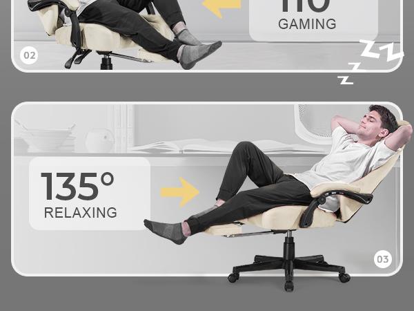 GTPLAYER Gaming Chair Fabric with Pocket Spring Cushion, Big and Tall Gaming Chair, 350LBS High Back Computer Chair with Footrest,Springtok Ergonomic