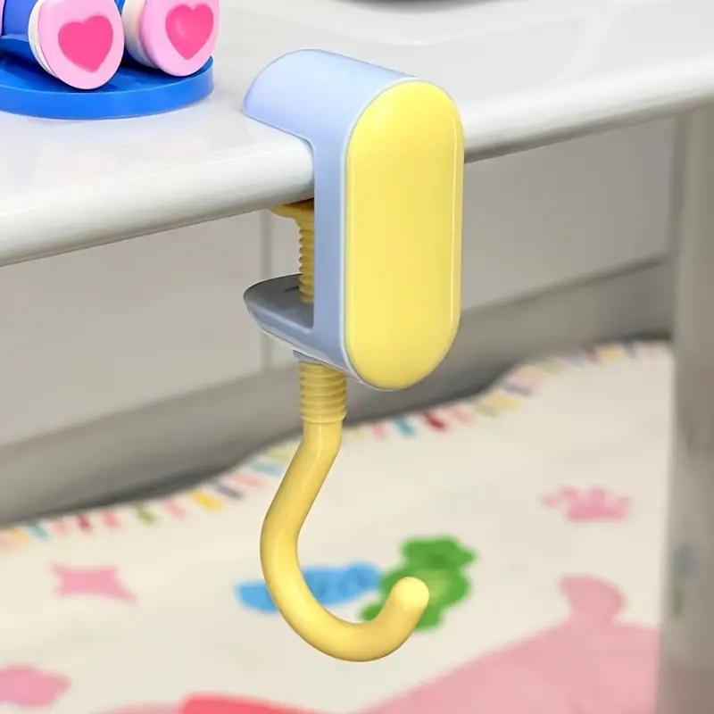 Adjustable Bag Hook with Screw Nuts, Durable Material, Suitable for Different Thicknesses, Desk, Backpack, Water Bottle, Key Holder, Multiple Colors, Home Organizer Hook