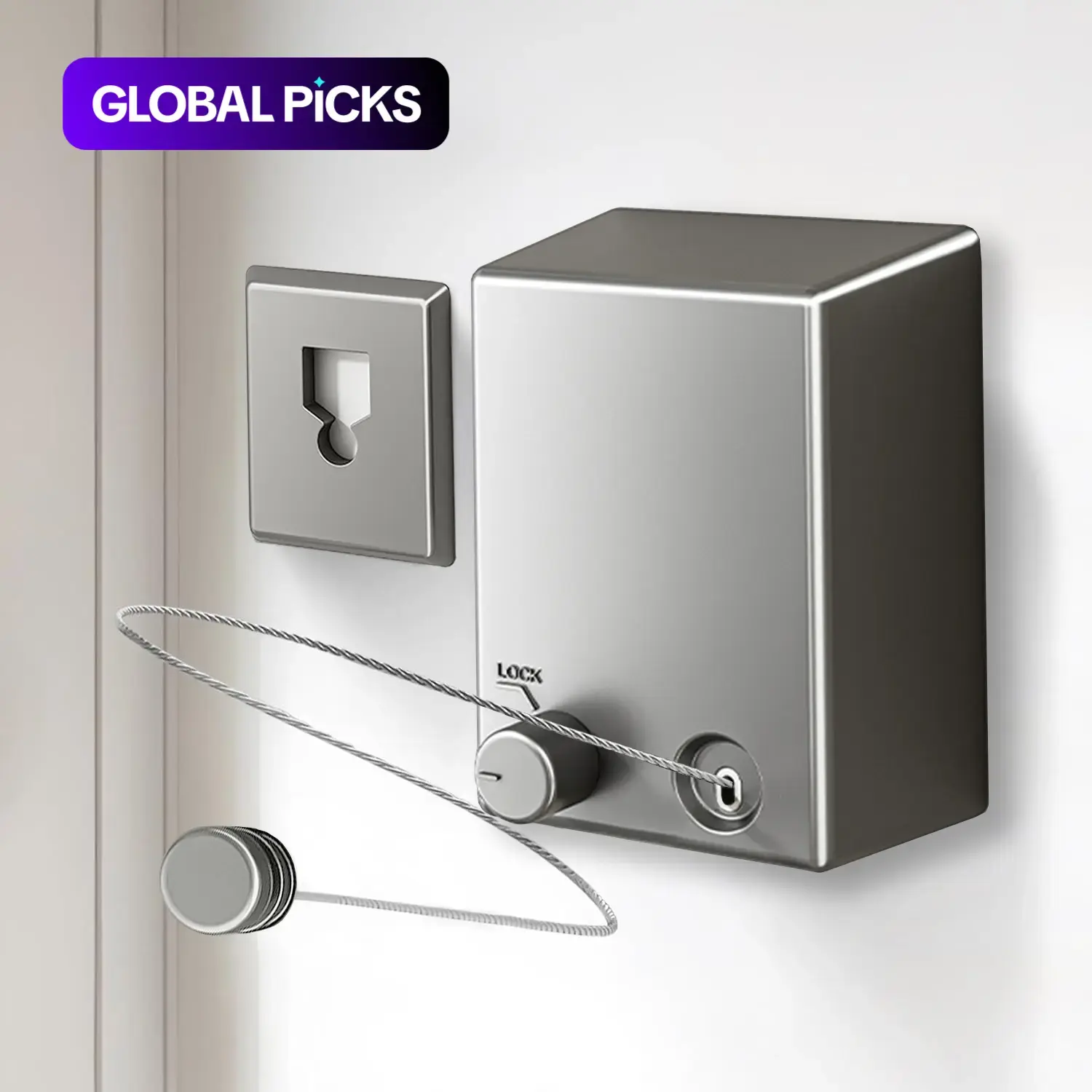 Stainless Steel Retractable Clothesline, Invisible Wall-Mounted Clothesline, Wall Mounted Clotheslines, Adjustable Heavy-Duty Balcony Drying Rack for Home or Hotel Use #GLOBAL PICKS