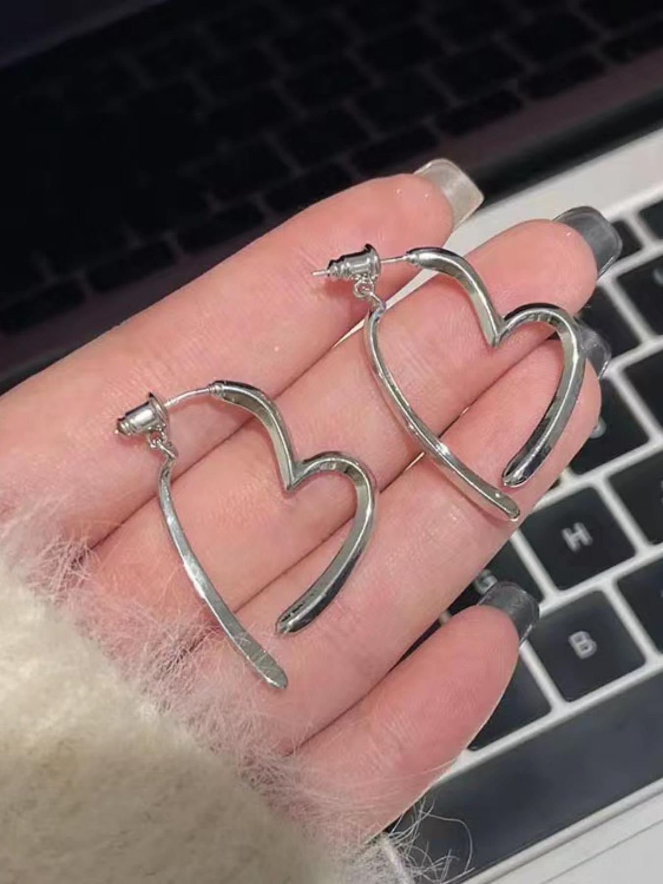 Fashionable Heart Shaped Dangle Earrings, 2025 New Style Fashion Jewelry for Party, Daily Clothing Decor, Trendy All-match & Exquisite Jewelry for Birthday Gift, High Quality Earrings