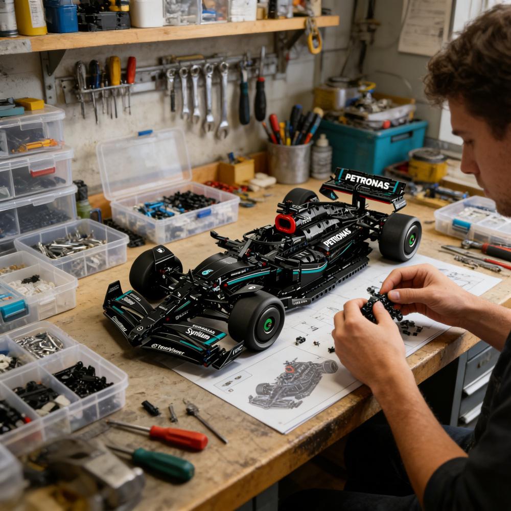 2026 New 1,642 pieces: technical 1:8 scale Formula  car building block set ;  MOCvehicle construction toy; birthday gift and enthusiasts  Build Your Dream  Car  supercar racing car boy's holiday gift High-Speed Racing Car Assembly Toy