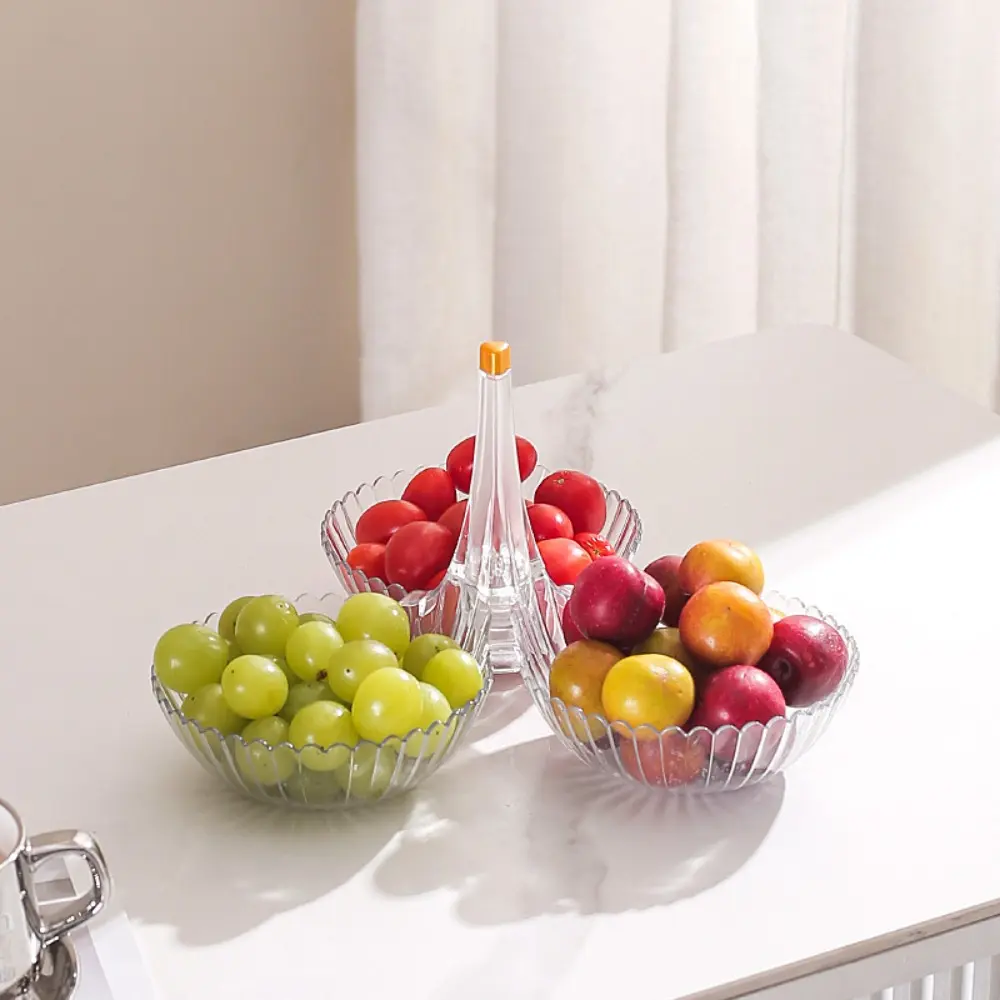 Modern Stacked Fruit Snack Compote, Creative Design Fruit Bowl Plate, Nuts And Candy, Any Combination, Multi-Tier Stackable Dessert And Snack Display, Home Kitchen Storage Organizer, Gorgeous Elegant Style
