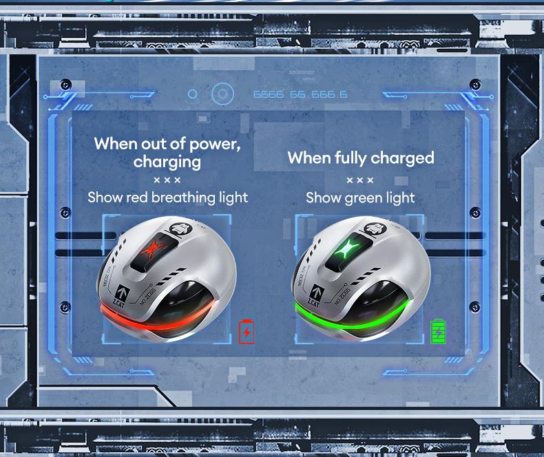 ZOMBIESCAT B5 In-Ear Wireless Headphones with Bluetooth 5.4, ANC TWS Earbuds with RGB Ambient Lighting, Ergonomic Comfort Design, IPX4 Waterproof, Audio Wireless Headsets for Music & Phone Calls