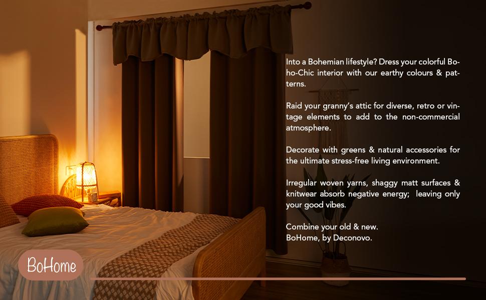 Deconovo Valances for Windows(1 Panel, 42x18|52x18 Inch), Scalloped Short Curtains for Bedroom, Kitchen, Dining Room, Living Room, Bathroom