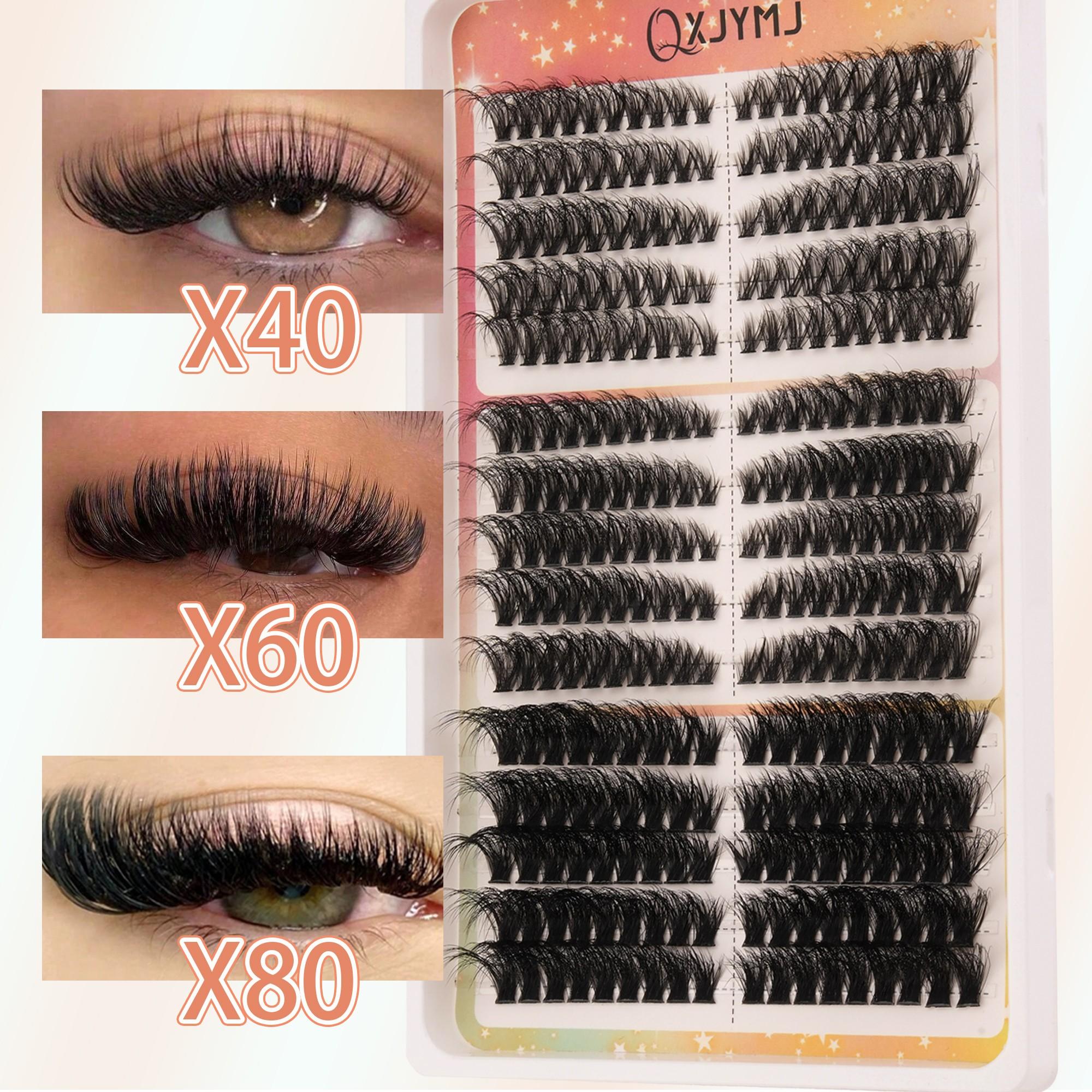 290 Clusters 15 Rows DIY Lashes, 40D 60D 80D Mixed Set, Perfect for Various DIY Makeup, Ideal for Beginners, Natural Voluminous Elegant False Eyelashes